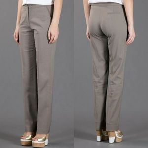 Burberry Slim Straight Trousers Brown Size 6